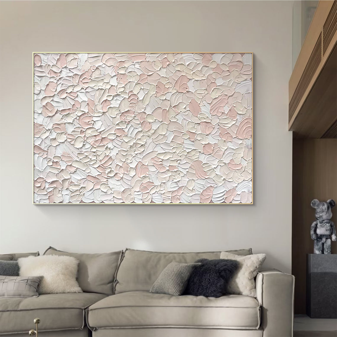 Petal Drift-Pink Botanical Texture Field-AURA160