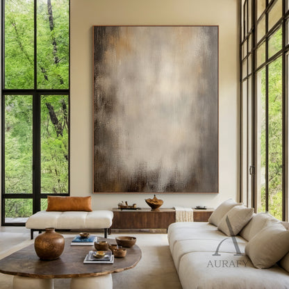 General Abstract Beige Black Wall Art Decor for Home AURA289