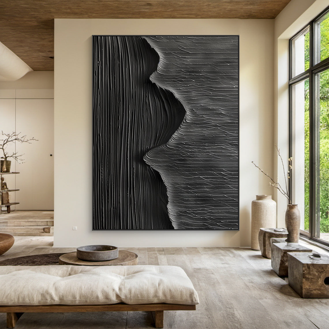 Shadow Tides-Black 3D Textured-AURA058