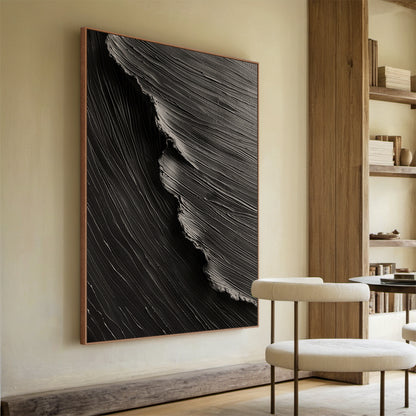 Midnight Tides-Black 3D Textured-AURA057