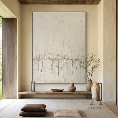Wabi Sabi Beige Home Decor Accent Piece for Living Room AURA291