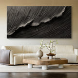 Midnight Tides-Black 3D Textured-AURA057