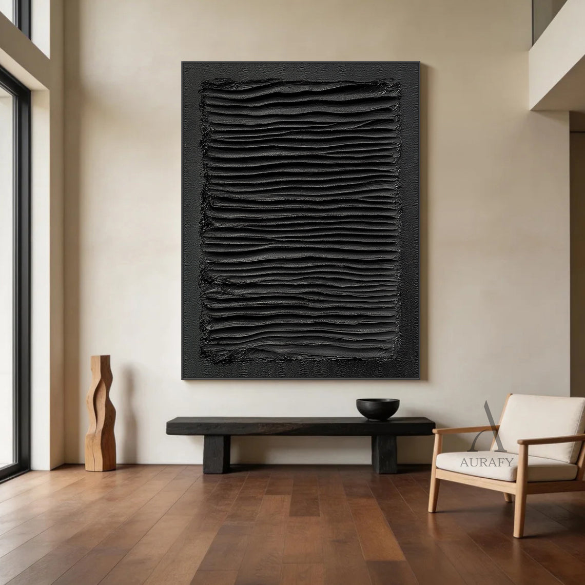 Modern General Abstract Black Wall Art for Home Office Decor AURA276