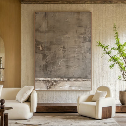 Wabi Sabi Brown Abstract Textured Wall Art Living Room Decor AURA209