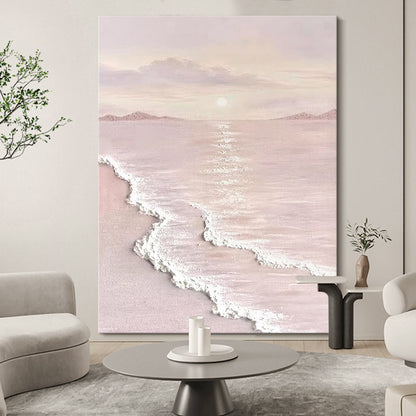 Blush Shore-Beige & Pink 3D Textured-AURA065