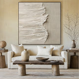 Quiet Tide-Beige Abstract Wall Art-Spatial Field-AURA085