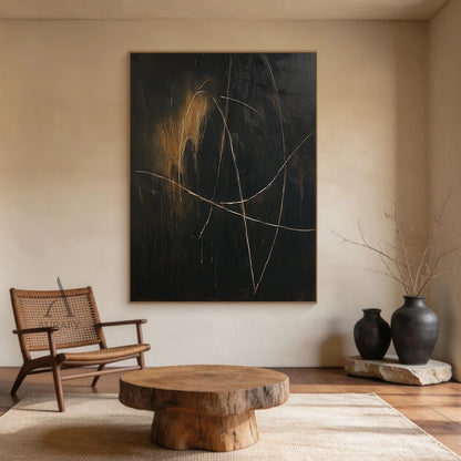 Brown and Black Abstract Wall Art for Modern Home Decor AURA271