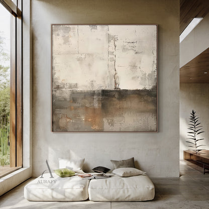 Beige General Abstract Wall Art for Modern Living Room Decor AURA287