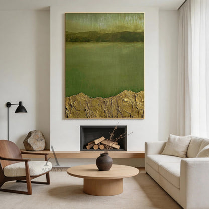 Modern Green Landscape Wall Art Nature Scene Home Decor AURA408