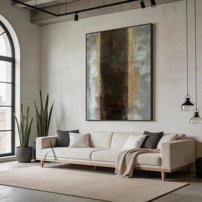 General Abstract Black Gray Wall Art for Modern Home Decor AURA409