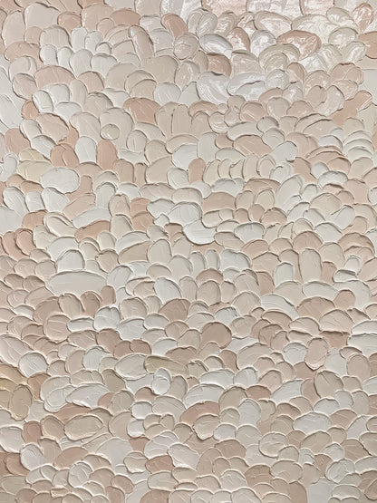 Petal Drift-Beige & Pink 3D Textured-AURA066