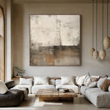 Beige General Abstract Wall Art for Modern Living Room Decor AURA287
