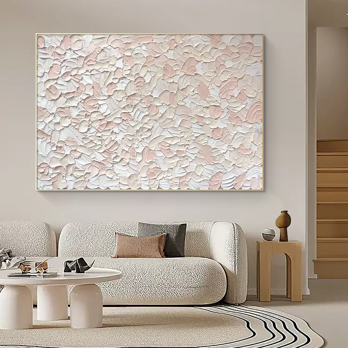 Petal Drift-Pink Botanical Texture Field-AURA160