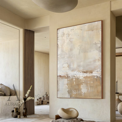 Beige General Abstract Wall Art for Modern Living Room Decor AURA290