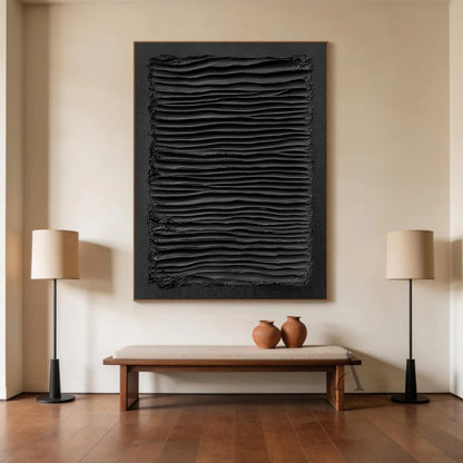 Modern General Abstract Black Wall Art for Home Office Decor AURA276