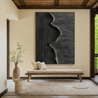 Shadow Tides-Black 3D Textured-AURA058