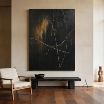 Brown and Black Abstract Wall Art for Modern Home Decor AURA271