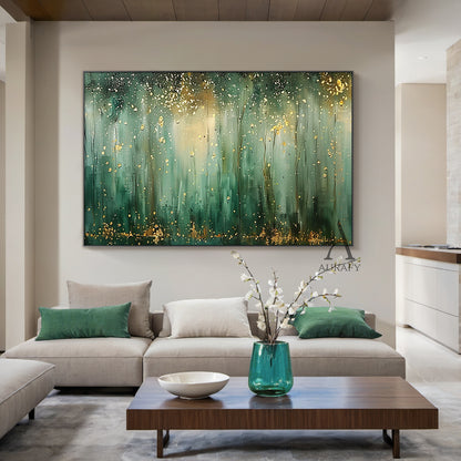 Stylish Green Landscape Home Decor Wall Art for Living Rooms AURA320