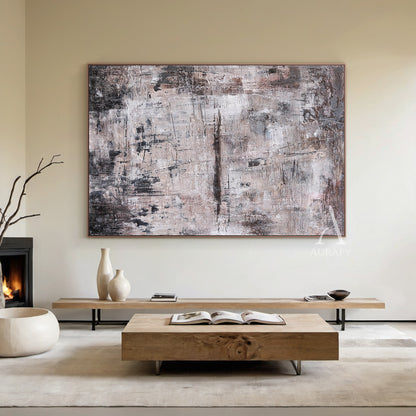 General Abstract Black Gray Wall Art for Living Room Decor AURA255