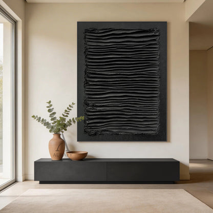 Modern General Abstract Black Wall Art for Home Office Decor AURA276