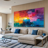 Chromatic Mosaic-Multicolor Abstract Field-AURA159