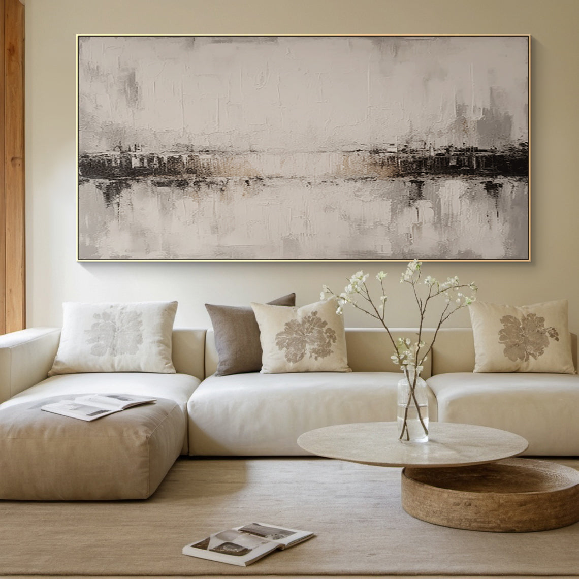 Silent Horizon-Black & Grey Spatial Field-AURA092