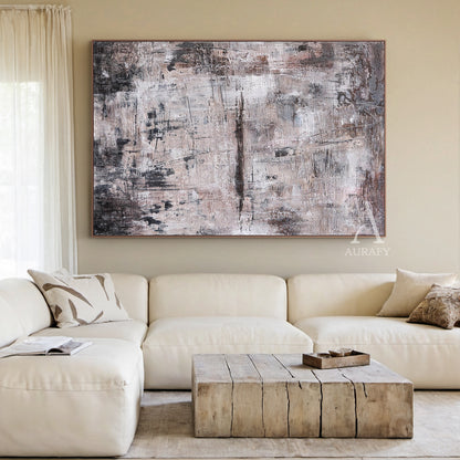 General Abstract Black Gray Wall Art for Living Room Decor AURA255