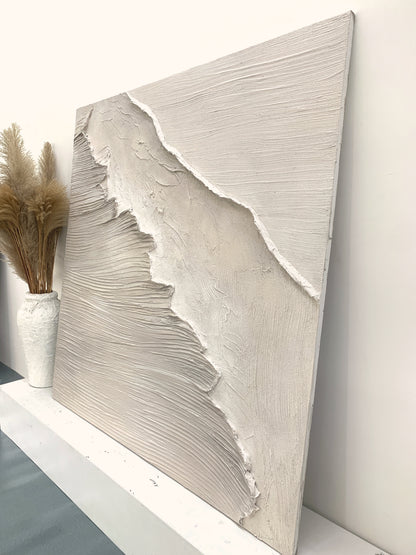 Gentle Tide-Beige Wave Texture Field-AURA148