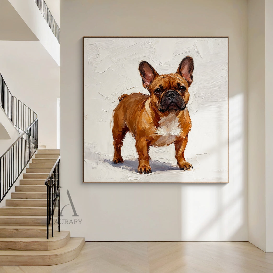 Brown French Bulldog Wall Art - AURA654