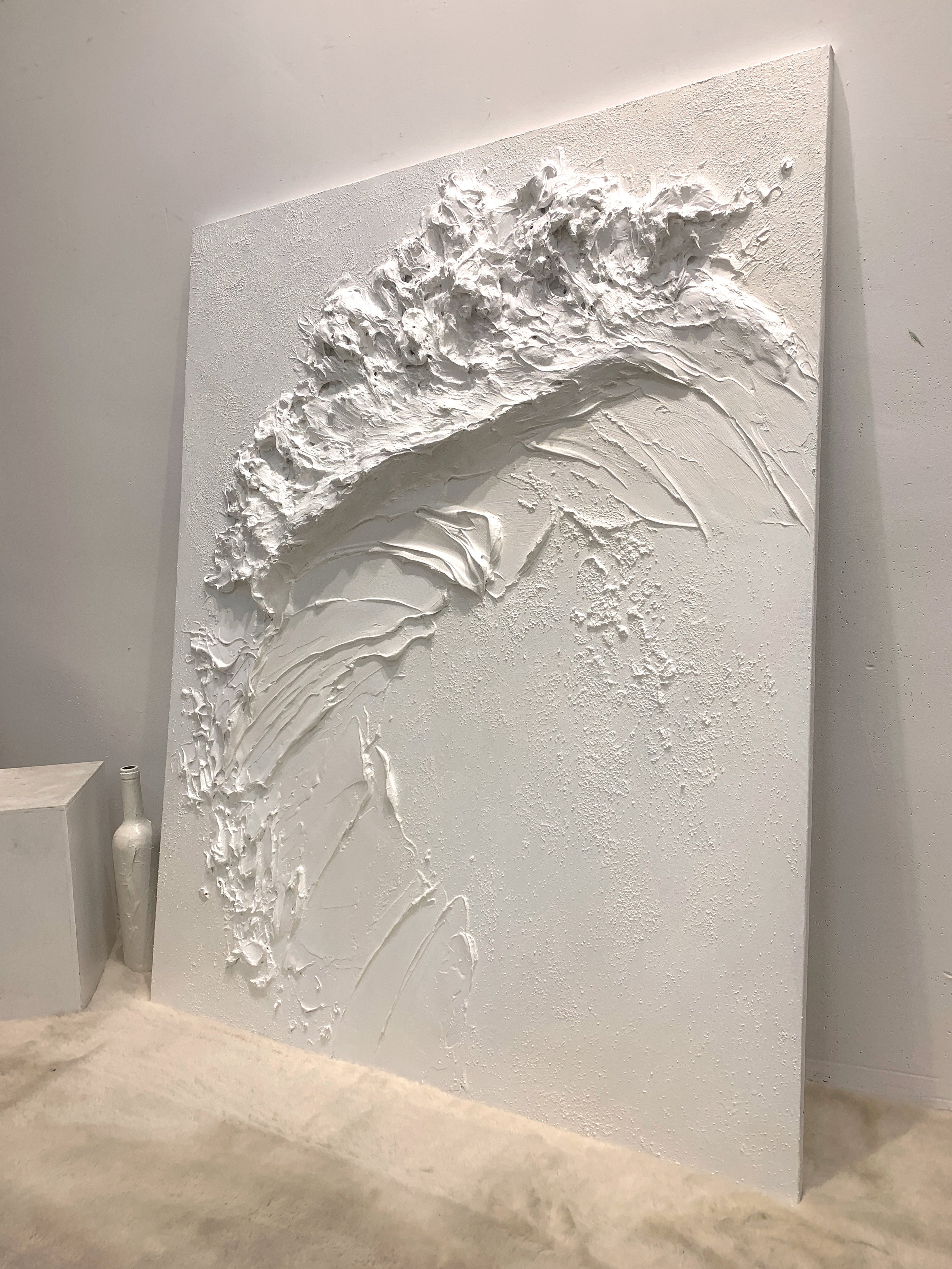 Silent Surge-White Waves & Sky 3D Touch Art-AURA120