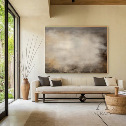 General Abstract Beige Black Wall Art Decor for Home AURA289
