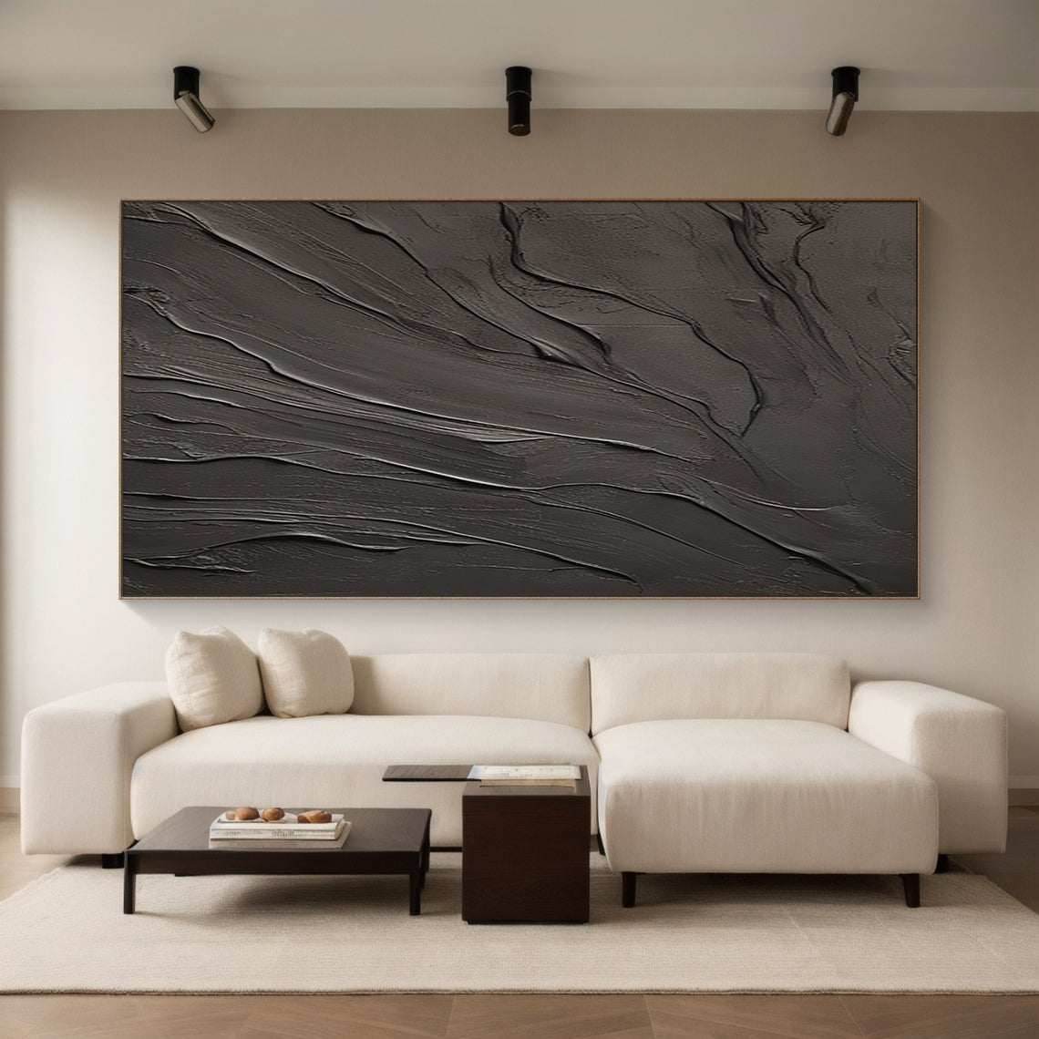 Obsidian Drift-Black 3D Textured-AURA064