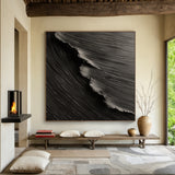 Midnight Tides-Black 3D Textured-AURA057