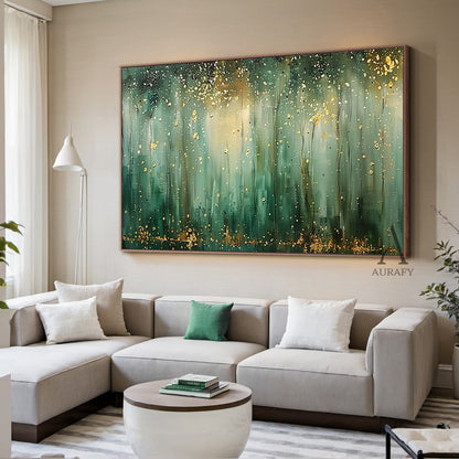 Stylish Green Landscape Home Decor Wall Art for Living Rooms AURA320