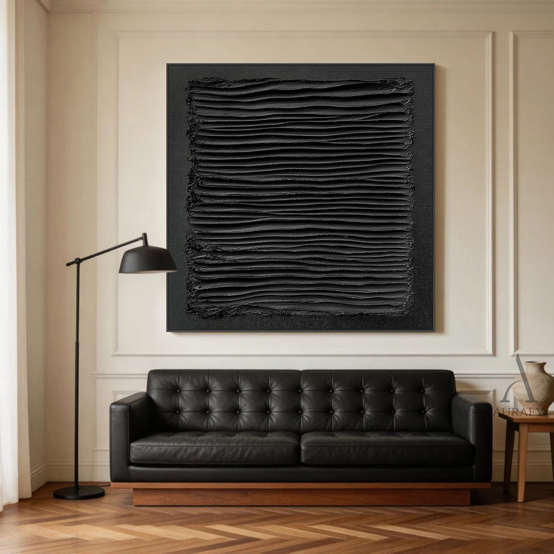 Modern General Abstract Black Wall Art for Home Office Decor AURA276