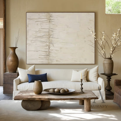 Wabi Sabi Beige Home Decor Accent Piece for Living Room AURA291