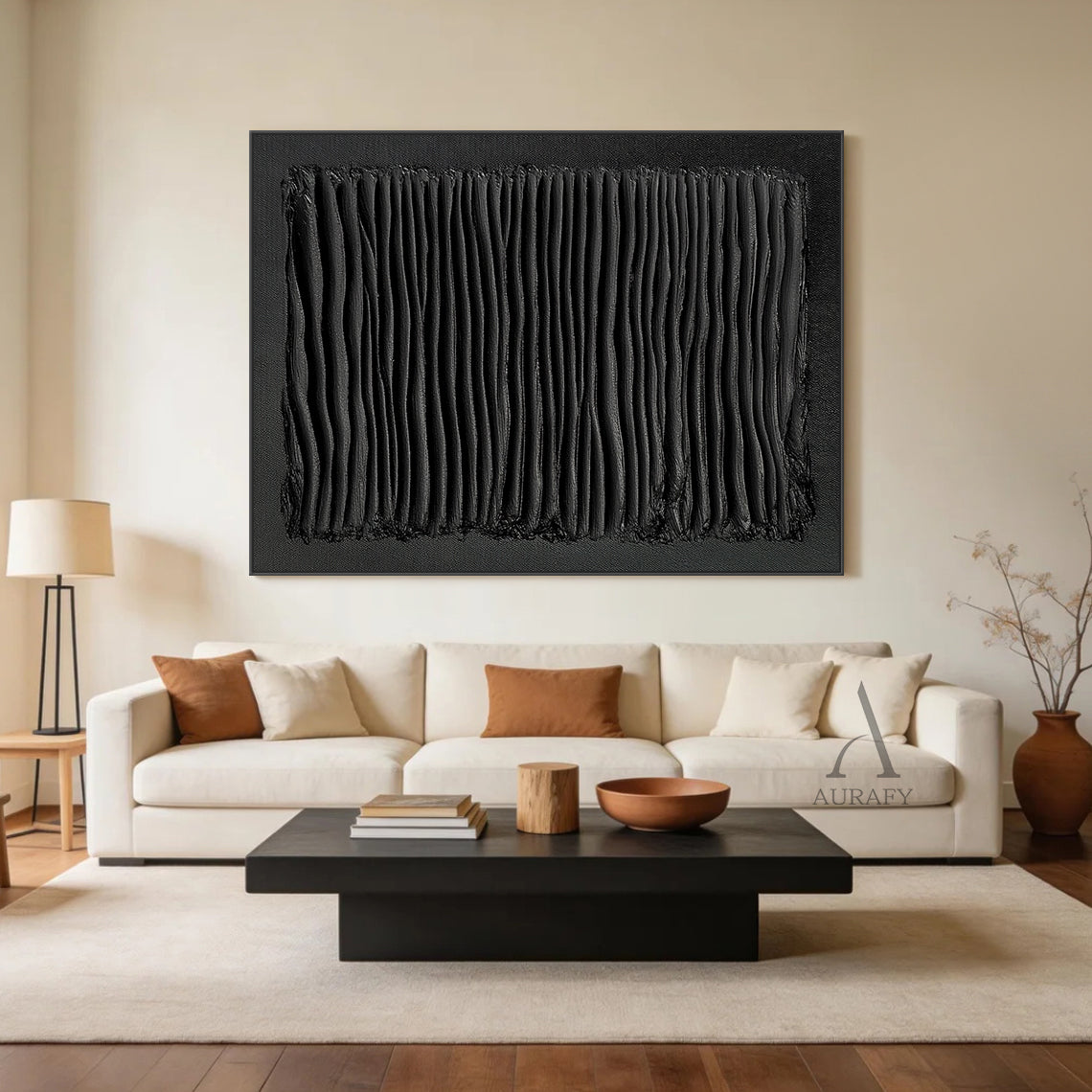 Modern General Abstract Black Wall Art for Home Office Decor AURA276