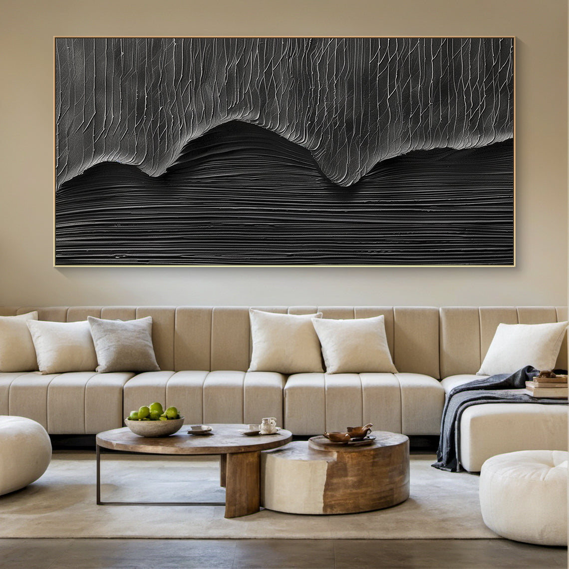 Shadow Tides-Black 3D Textured-AURA058