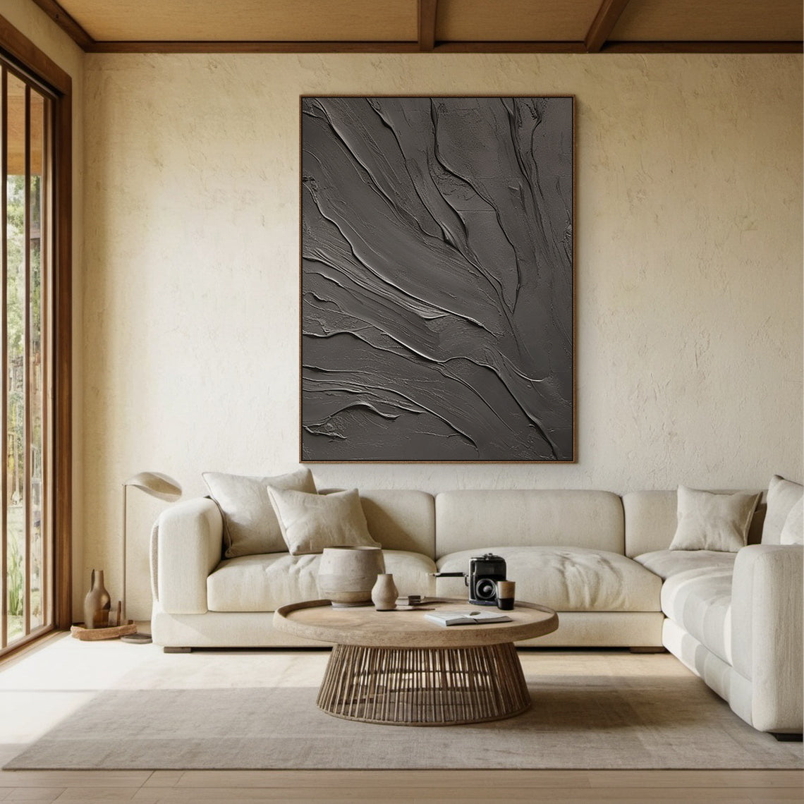 Obsidian Drift-Black 3D Textured-AURA064