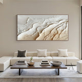 3D Textured Beige Brown Painting Modern Living Room Wall Decor AURA292