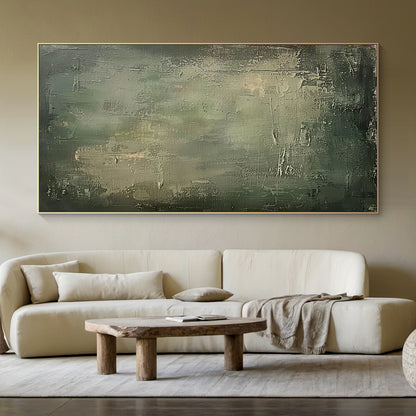 Verdant Stillness-Green 3D Textured-AURA081