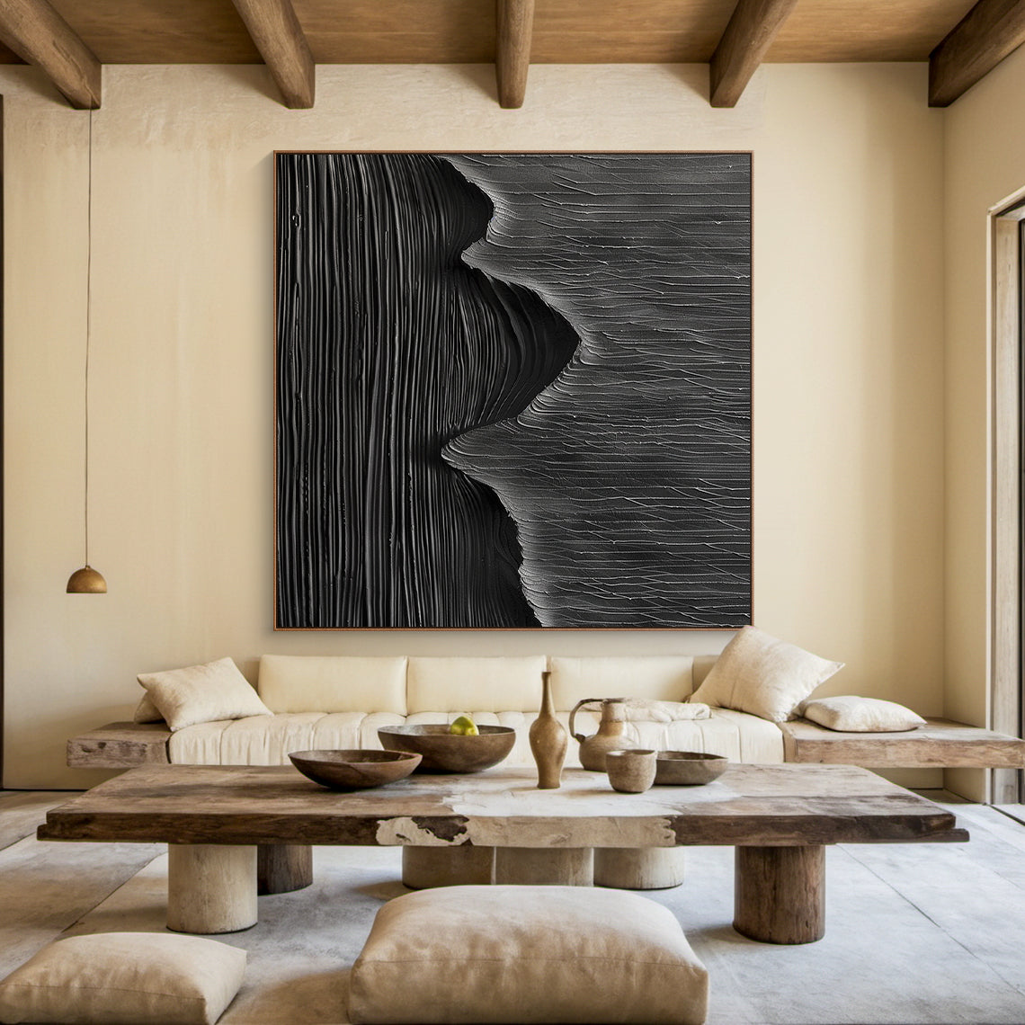 Shadow Tides-Black 3D Textured-AURA058