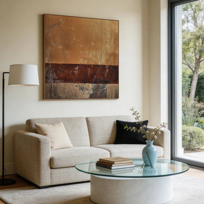 Brown General Abstract Wall Art for Modern Living Room Decor AURA356