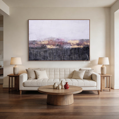 Abstract Black Gray Wall Art for Modern Home Decor AURA262
