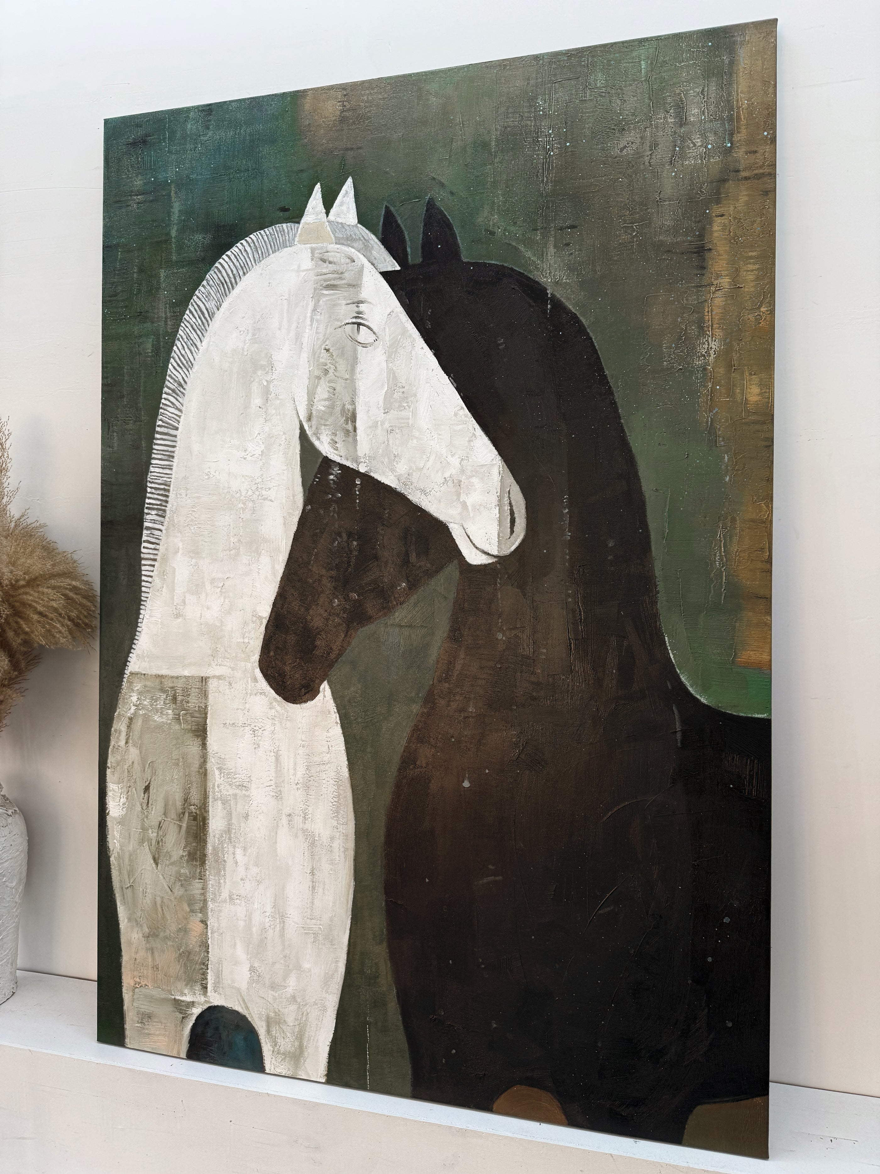 Cute Green Animal Wall Art for Modern Living Room Decor AURA335