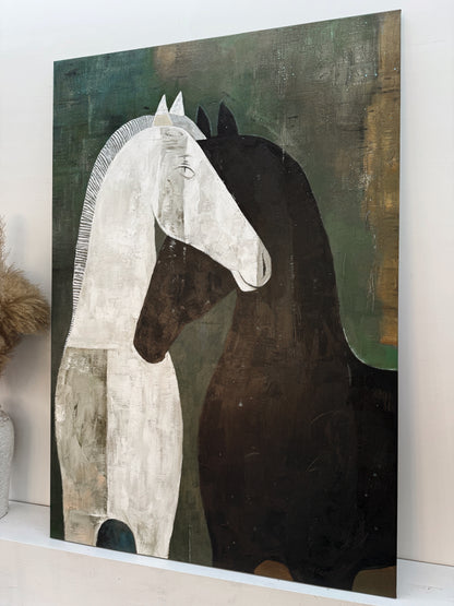 Cute Green Animal Wall Art for Modern Living Room Decor AURA335