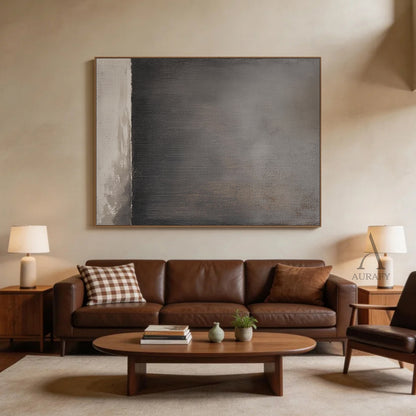 Minimalist Black Gray Wall Art for Modern Living Room Decor AURA385