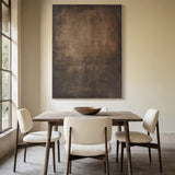 Wabi-Sabi Minimalist Wall Art-Aged Brass & Tobacco Brown-AURA016