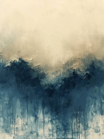 Soft Horizon-Blue & Beige Minimalist Abstract Field-AURA138