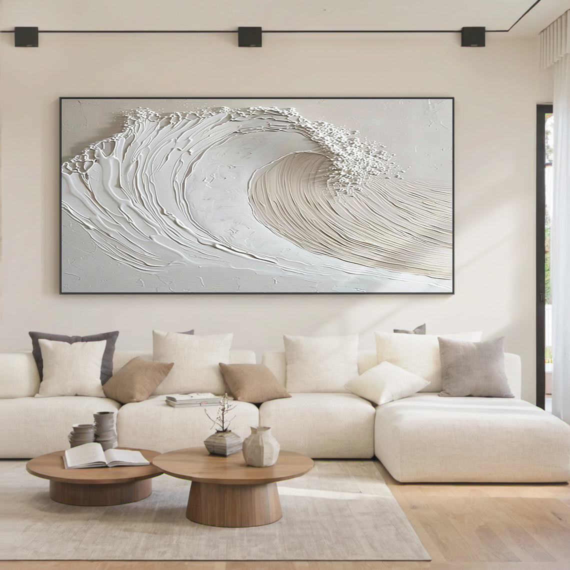 Silent Tides-Ivory & Sand 3D Textured-AURA012
